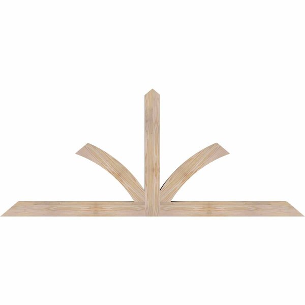 Ekena Millwork Richland Smooth Timber Gable Bracket, Douglas Fir, 72"W x 30"H x 3 1/2"D x 3 1/2"F, 10/12 Pitch GBW072X30X0404RIC00SDF - main